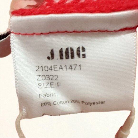 NWT J.ING Jing Red Pullover Oversize Christmas Sweater w/ White Collar One Size - Picture 8 of 9